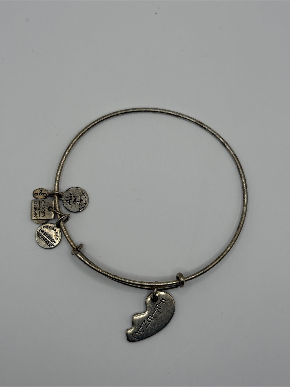 Alex and Ani - Silver Friends Charm Bangle Bracelet